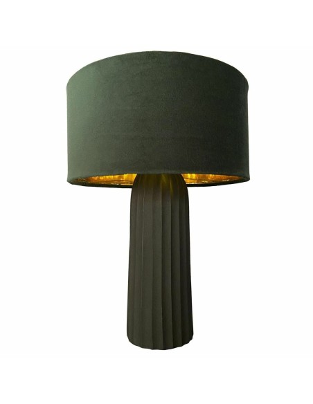 Lampe de bureau DKD Home Decor Velours Aluminium Vert (26 x 26 x 37 cm)