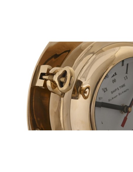 Horloge Murale DKD Home Decor Verre Doré Vintage Laiton (23 x 7 x 23 cm)