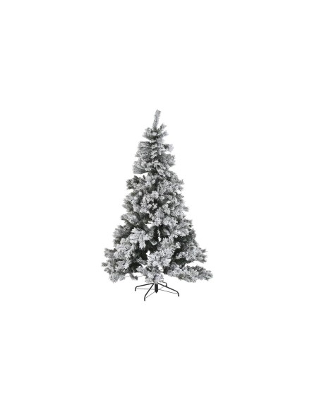 Sapin de Noël DKD Home Decor Blanc Vert Métal Polyéthylène Enneigé 130 x 130 x 218 cm