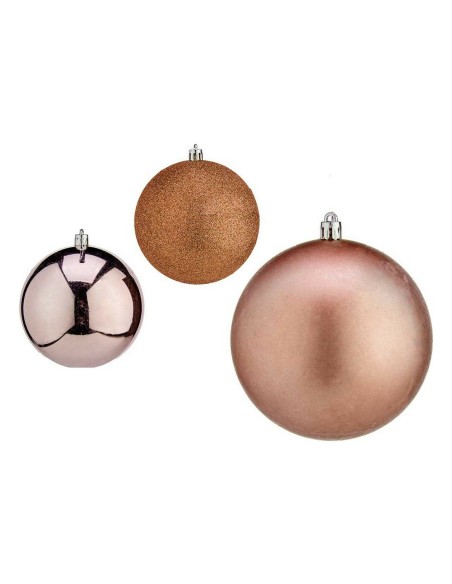 Boules de Noël Krist+ 00727 Rose Plastique Ø 10 cm 6 Unités
