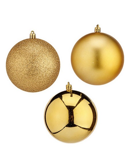 Boules de Noël Ø 10 cm 6 Unités Doré PVC