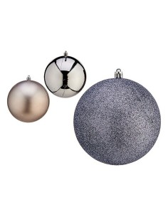 Boules de Noël Krist+ 00762 Argenté Plastique Ø 12 cm 6 Unités