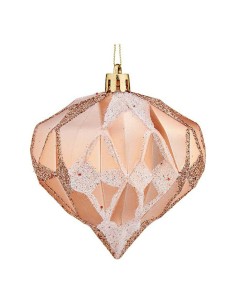 Boules de Noël Diamant Ø 8 cm 6 Unités Cuivre Plastique