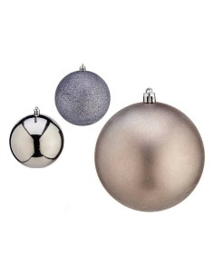 Boules de Noël Ø 10 cm 6 Unités Argenté Plastique