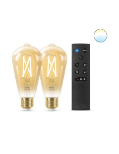 Ampoule à Puce Wiz ST64 E27 50 W Multicouleur Doré 7 W 640 lm (2 Unités)