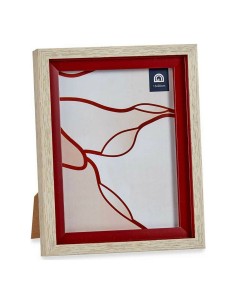 Cadre photo 18,8 x 2 x 24 cm Verre Rouge Bois Marron Plastique (6 Unités) 2