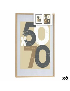 Cadre photo 62,5 x 2,5 x 92,5 cm Naturel Plastique Bois MDF (6 Unités)