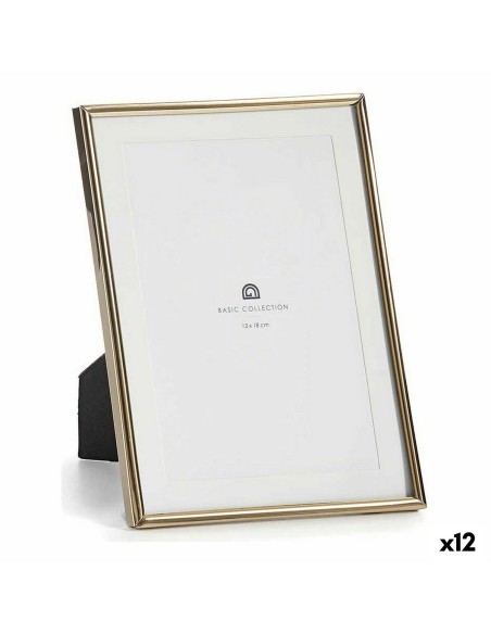 Cadre photo Verre Doré Acier (12 Unités)