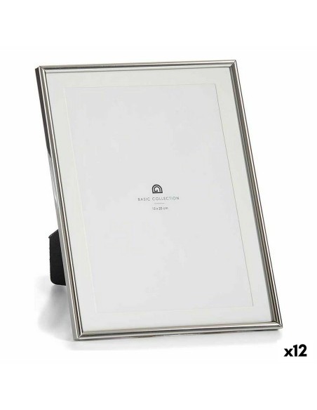 Cadre photo Verre Argenté Acier (12 Unités)