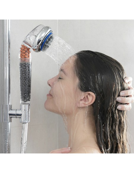 Éco-douche Minérale Multifonction avec Germanium et Tourmaline Pearal InnovaGoods Argenté polypropylène (Reconditionné B)
