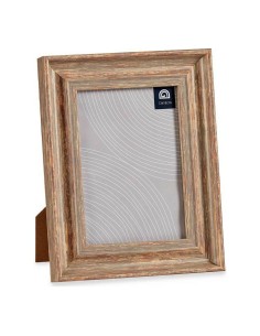 Cadre photo 19 x 2 x 24 cm Verre Bois Marron Cuivre Plastique (6 Unités) 2