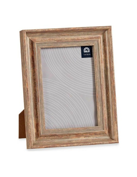 Cadre photo 19 x 2 x 24 cm Verre Bois Marron Cuivre Plastique (6 Unités)
