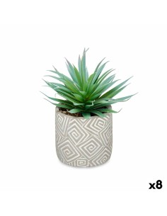 Plante décorative Ibergarden QY-H012 Bois Plastique Ciment Succulent 17 x 21 x 17 cm (8 Unités)