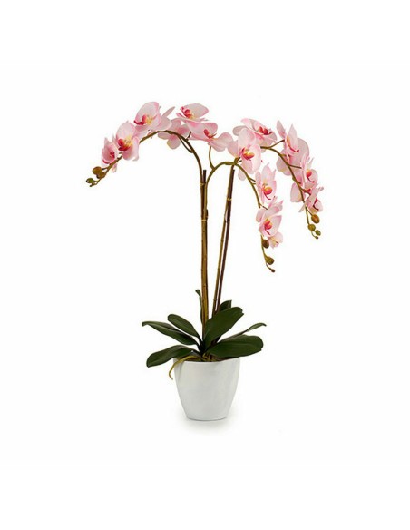 Plante décorative Ibergarden A18124-71-3WH Plastique Orchidée 40 x 77 x 35 cm (2 Unités)