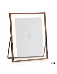 Cadre photo Cuivre Métal verre Plastique 20,5 x 1 x 25,2 cm (12 Unités)
