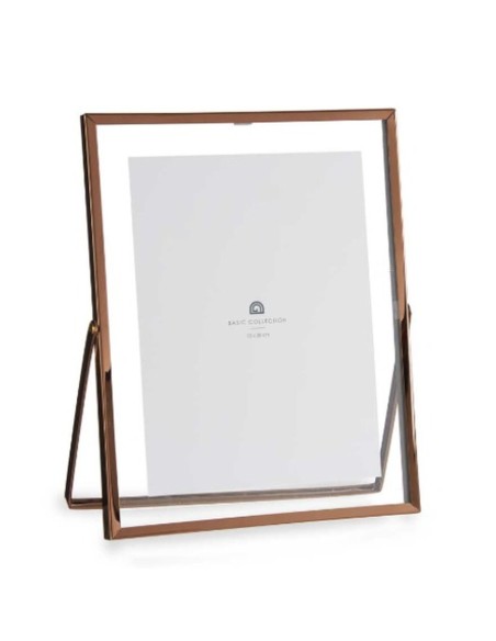 Cadre photo Cuivre Métal verre Plastique 20,5 x 1 x 25,2 cm (12 Unités)