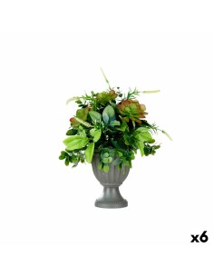 Plante décorative Ibergarden XD19-1370 Plastique Verre 25 x 36 x 25 cm (4 Unités)