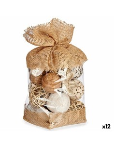 Boule Décorative Blanc Marron 13 x 29 x 13 cm (12 Unités)