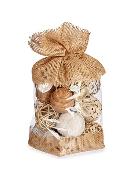 Boule Décorative Blanc Marron 13 x 29 x 13 cm (12 Unités)