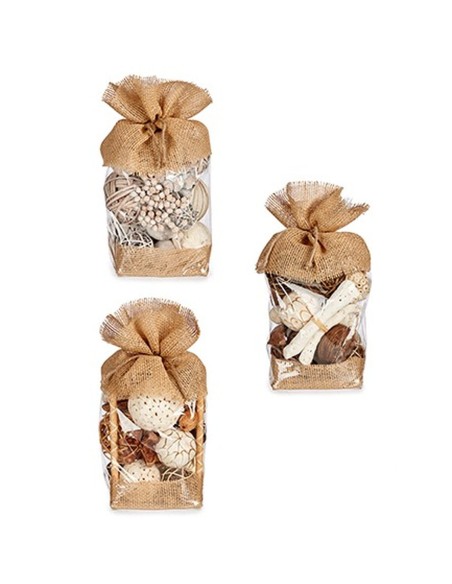 Boule Décorative Blanc Marron 13 x 29 x 13 cm (12 Unités)