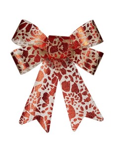 Lien Krist+ HJ1-12007 Rouge Doré PVC Imprimé 15 x 4 x 16 cm Décorations de Noël (12 Unités) 2