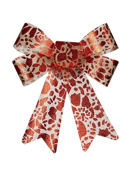 Lien Krist+ HJ1-12007 Rouge Doré PVC Imprimé 15 x 4 x 16 cm Décorations de Noël (12 Unités)