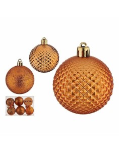 Lot de boules de Noël 6 cm Orange PVC (12 Unités) 2