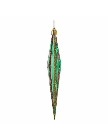 Ensemble Décorations de Noël Krist+ 00901 Vert Doré Allongé 3 x 8,5 x 19 cm (12 Unités)