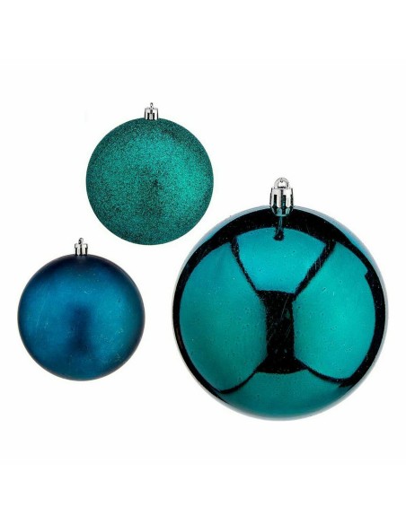 Lot de boules de Noël Krist+ 00829 Bleu Plastique (16 Unités)