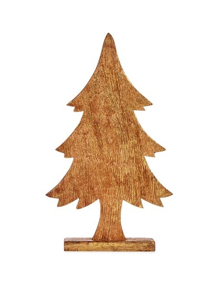 Figurine Décorative Sapin de Noël Doré Bois 5,1 x 49,5 x 25,5 cm (6 Unités)