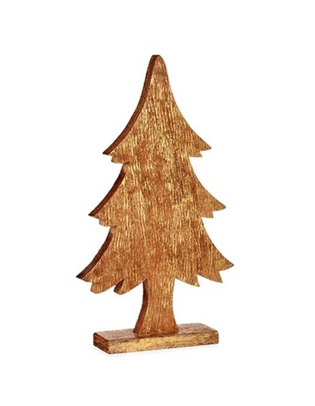 Figurine Décorative Sapin de Noël Doré Bois 5,1 x 49,5 x 25,5 cm (6 Unités)