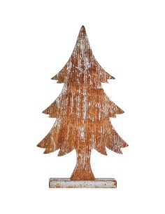 Figurine Décorative Sapin de Noël Argenté Bois 5 x 49,5 x 26 cm (6 Unités) 2