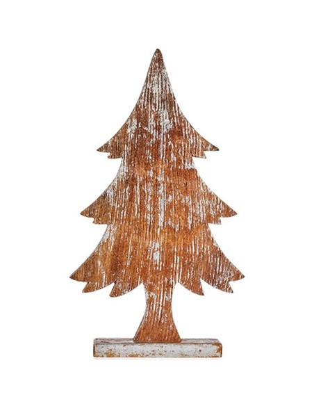 Figurine Décorative Sapin de Noël Argenté Bois 5 x 49,5 x 26 cm (6 Unités)