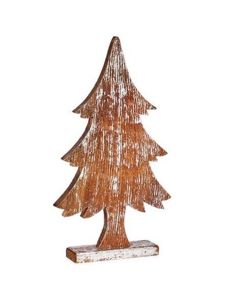 Figurine Décorative Sapin de Noël Argenté Bois 5 x 49,5 x 26 cm (6 Unités)