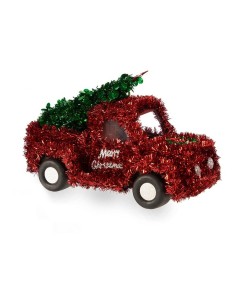 Figurine Décorative Camionnette guirlande Rouge Vert polypropylène PET 15 x 18 x 27 cm (8 Unités) 2