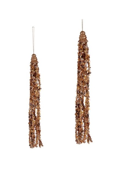 Décorations de Noël Pendentif Guirlandes Doré 3,5 x 2,5 x 35 cm (24 Unités)