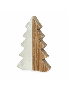 Figurine Décorative Krist+ 20A154-21 Blanc Naturel Sapin de Noël 3 x 21 x 14 cm (6 Unités) 2