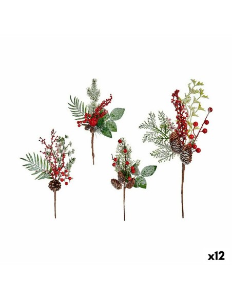 Branche Fruits rouges Marron Rouge Vert Plastique 20 x 39 x 6 cm (12 Unités)