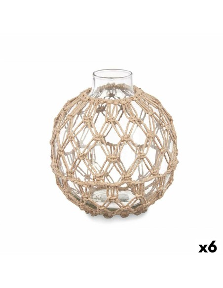 Boule Décorative Transparent Naturel 18 x 20 cm (6 Unités)