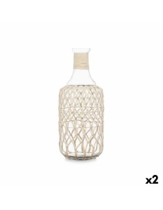 Bouteille 21638W Blanc Transparent 19 x 48 cm Décorative (2 Unités)