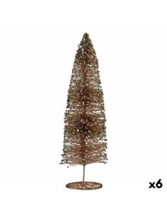 Sapin de Noël Paillettes champagne 10 x 40 x 10 cm (6 Unités)