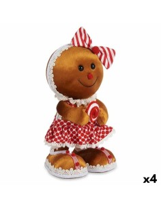 Figurine Décorative Biscuit Lien Marron Rouge polystyrène 19 x 33 x 15 cm (4 Unités)