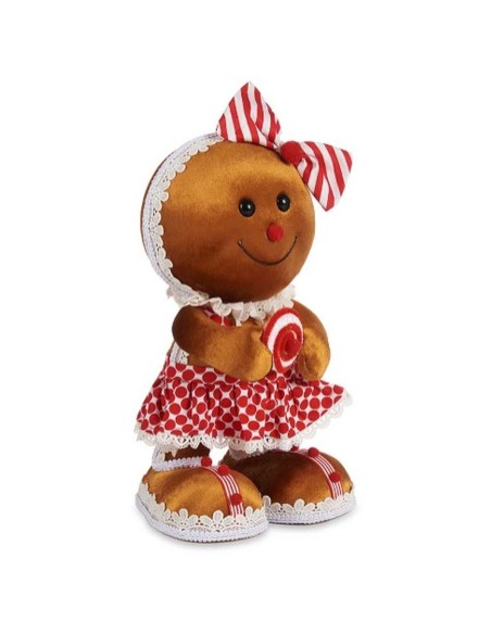 Figurine Décorative Biscuit Lien Marron Rouge polystyrène 19 x 33 x 15 cm (4 Unités)