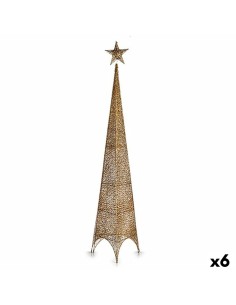 Sapin de Noël Krist+ 148 Doré Métal Plastique Étoile Tour 34 x 154 x 34 cm (6 Unités)