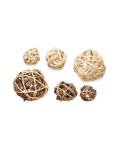 Jeu de boules décoratives Marron Blanc (12 Unités) 2