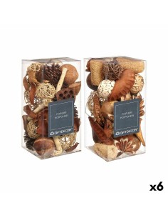Pot-pourri décoratif Blanc Marron Rouge 14 x 30,5 x 14 cm (6 Unités)