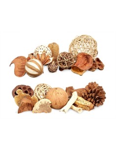 Pot-pourri décoratif Blanc Marron Rouge 14 x 30,5 x 14 cm (6 Unités) 2