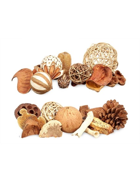 Pot-pourri décoratif Blanc Marron Rouge 14 x 30,5 x 14 cm (6 Unités)