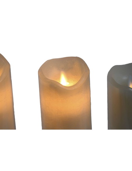 Bougie LED Home ESPRIT Beige 25 x 10 x 20 cm