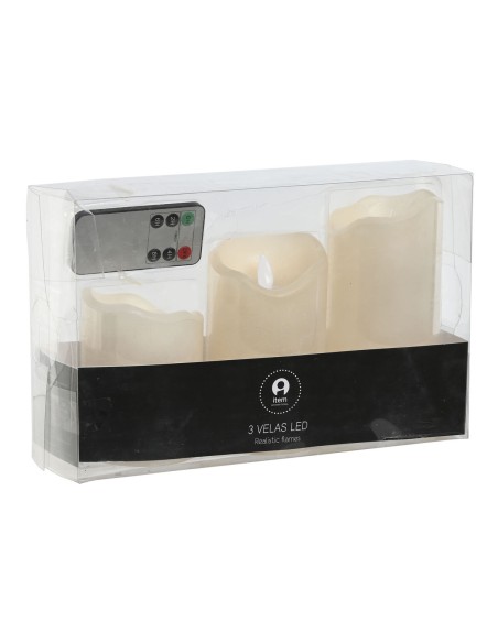 Bougie LED Home ESPRIT Beige 25 x 10 x 20 cm